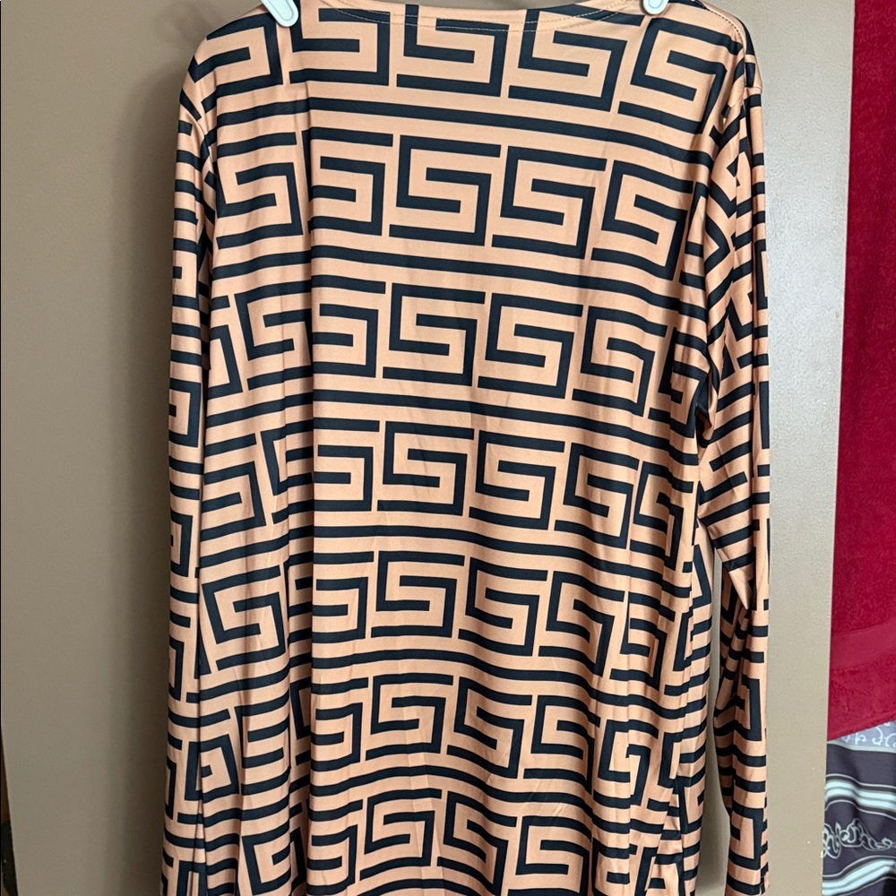Geometric Patterned Open Cardigan - Picture 3 of 9